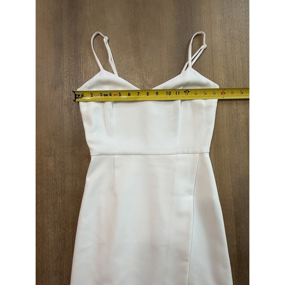 French Connection Whisper White Faux Wrap Mini Dress Size 2 Spaghetti Strap - Picture 3 of 10